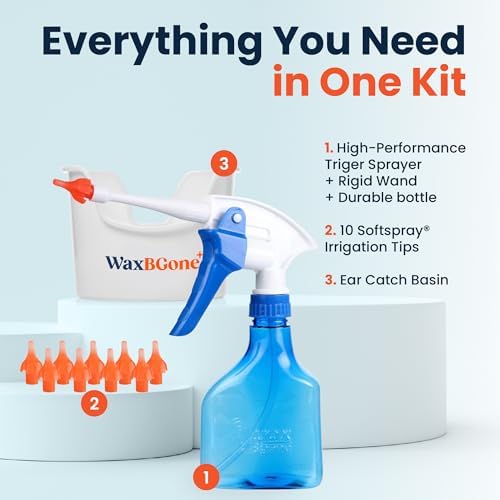 Kit de Remoción de Cerumen WaxBGone® – Kit de Limpieza de Oídos, Material Médico, Seguro para Tímpanos Delicados – Incluye 10 Puntas Irrigadoras - imagen 2