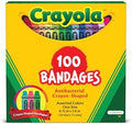 Curitas en Forma de Crayola para Niños, 100 Pzas | Ideales para Cumpleaños, Fiestas, Regalos Sorpresa y Más | Curitas Adhesivas para Cortes, Raspones - imagen 1