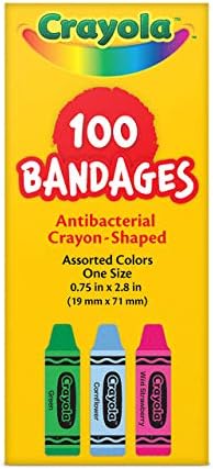 Curitas en Forma de Crayola para Niños, 100 Pzas | Ideales para Cumpleaños, Fiestas, Regalos Sorpresa y Más | Curitas Adhesivas para Cortes, Raspones - imagen 6