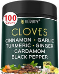Suplemento de Clavo Herbpy 7 en 1 500mg Rico en Vitaminas y Minerales para Digestión, Inmunidad y Salud Cardiaca con Canela, Cúrcuma, Jengibre, - imagen 1