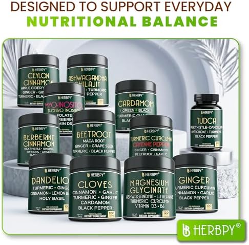 Suplemento de Clavo Herbpy 7 en 1 500mg Rico en Vitaminas y Minerales para Digestión, Inmunidad y Salud Cardiaca con Canela, Cúrcuma, Jengibre, - imagen 7