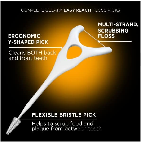 DenTek Hilo Dental Completo Easy Reach, Con recubrimiento de flúor avanzado, Sabor a enjuague bucal, 75 piezas (Paquete de 6) - imagen 4