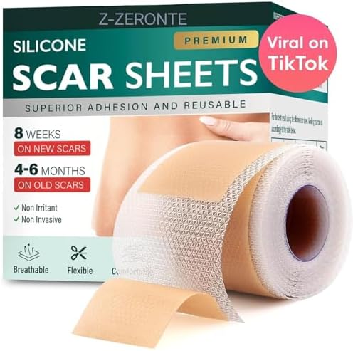 Tiras de Silicona para Cicatrices, Rollos de 1.6x 120 (3M), Reutilizables y Efectivas para Remoción de Cicatrices Quirúrgicas, Keloides, Cesáreas y - imagen 1