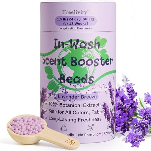 Freelivity Perlas Aromatizantes para Lavado – Aroma Lavanda, Suavizante de Tela 24 oz – Dura Hasta 70 Lavados – Ecológico y Seguro para Bebés y Niños - imagen 1