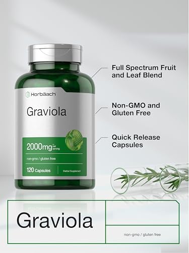Cápsulas de Graviola Horbäach | 120 Piezas | Soursop (Annona Muricata) | Sin OGM y Sin Gluten - imagen 4