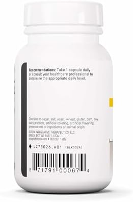 Integrative Therapeutics DHEA-25 - Suplemento de Apoyo para Hombres y Mujeres - Vegano, Sin Gluten y Sin Lácteos - 60 Cápsulas (60 Porciones) - imagen 3