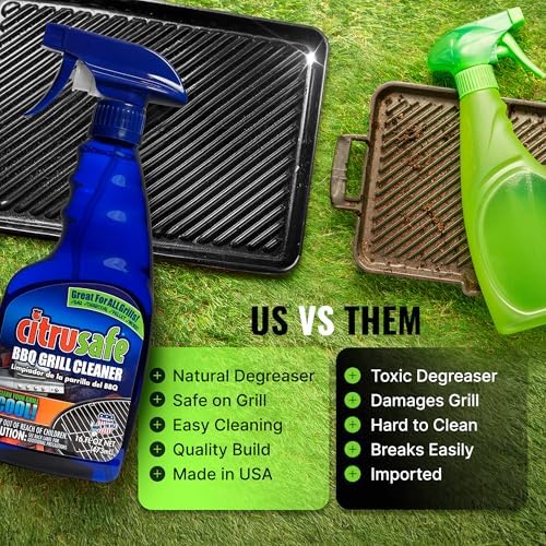 Limpiador en Spray Citrusafe para Parrilla BBQ 16 OZ – Limpiador Pesado Seguro para Comida Quemada y Grasa – Desengrasa y Limpia Rejillas, Parrillas, - imagen 5