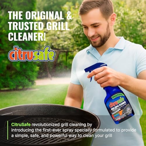 Limpiador en Spray Citrusafe para Parrilla BBQ 16 OZ – Limpiador Pesado Seguro para Comida Quemada y Grasa – Desengrasa y Limpia Rejillas, Parrillas, - imagen 7