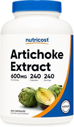 Nutricost Extracto de Alcachofa 600mg, 240 Cápsulas Vegetarianas - Sin Gluten, No Transgénico - imagen 1