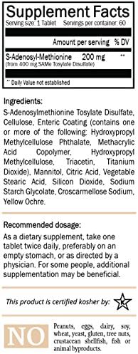 Suplemento Diario SAM-e 200mg - Vegano, Kosher, No OGM, Sin Soja, Sin Gluten - 60 Tabletas Recubiertas - Empaque en Blíster Frío - de Nature’s Trove - imagen 2
