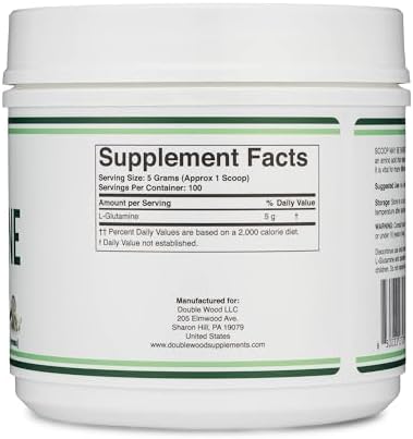 Polvo de L-Glutamina 1.1 lbs (100 porciones de 5 gramos cada una - Prueba de terceros) Sin sabor, Keto, Apto para veganos (con cuchara) para - imagen 3