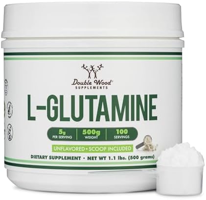 Polvo de L-Glutamina 1.1 lbs (100 porciones de 5 gramos cada una - Prueba de terceros) Sin sabor, Keto, Apto para veganos (con cuchara) para - imagen 5