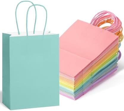 Bolsas de Papel con Asas Mr. Pen, Paquete de 32, 21 x 15 x 8 cm, Bolsas Pastel para Regalos, Bodas, Baby Showers, Cumpleaños y Más - imagen 1