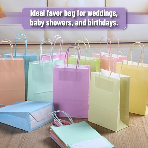 Bolsas de Papel con Asas Mr. Pen, Paquete de 32, 21 x 15 x 8 cm, Bolsas Pastel para Regalos, Bodas, Baby Showers, Cumpleaños y Más - imagen 5