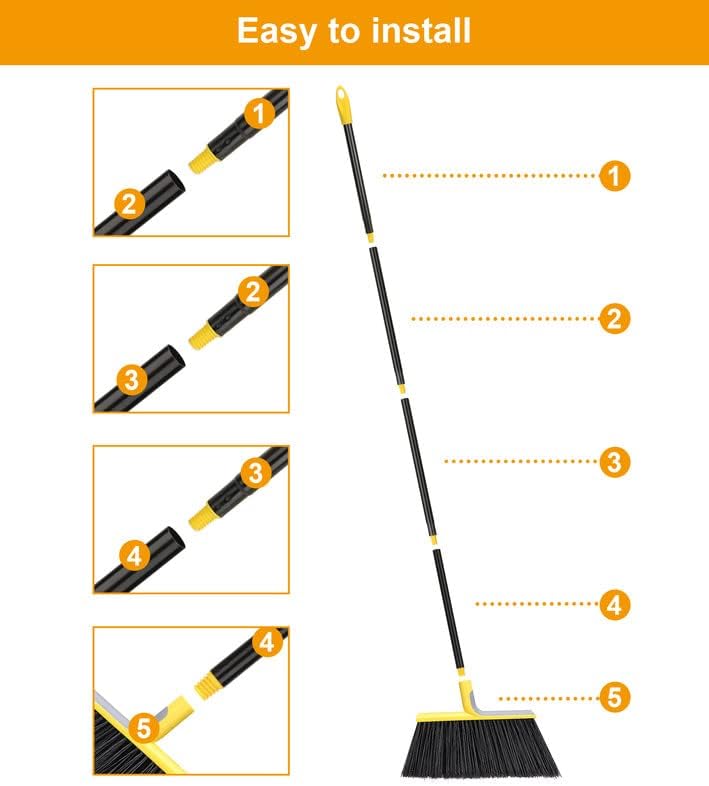Escoba KeFanta para Exterior de 58, Escoba Comercial Resistente para Limpiar Patio, Garaje, Cocina y Oficina - imagen 7