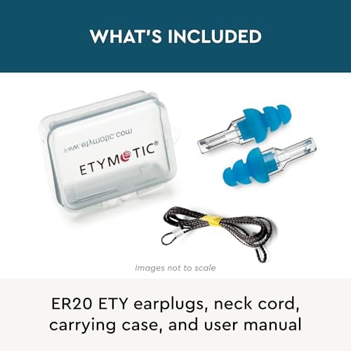 Tapones para oídos Etymotic ER20 ETY - Tamaño estándar, azul - Protección auditiva de alta fidelidad - Reducción de sonido de hasta 20 dB - - imagen 5