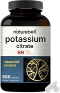 Suplemento de Citrato de Potasio 99mg, 500 Cápsulas | Minerales Quelados – Electrolito Esencial – Sin OGM, Libre de Gluten - imagen 1
