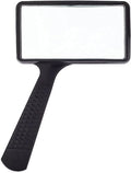 Lupa de Mano Rectangular Jumbo (3X de Aumento) – Lente de Vidrio Resistente a Rayones - Amplia Área de Visión Horizontal - imagen 1