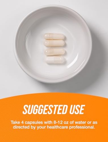 Cápsulas de Taurina BulkSupplements.com - Suplemento de Taurina 2000mg, Aminoácidos para la Salud del Corazón, 4 Cápsulas de 500mg por Porción (360 - imagen 4