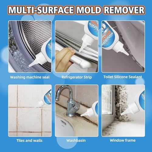Gel Quitamanchas de Moho AAROVIBE para Sello de Lavadora, Limpiador Espeso sin Frotar para Lavadoras de Carga Frontal, Azulejos y Silicona, Limpieza - imagen 4