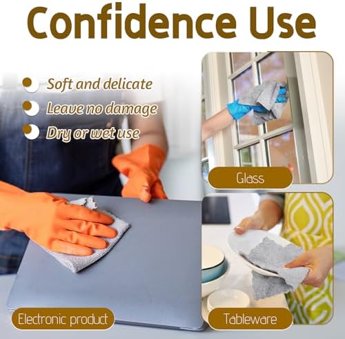 Rollo de 75 Paños de Microfibra OJYUDD, Toallas Reutilizables Desgarrables, Trapos Lavables Ultra Absorbentes para Casa, Auto, Vidrio, Garaje, Cocina - imagen 3