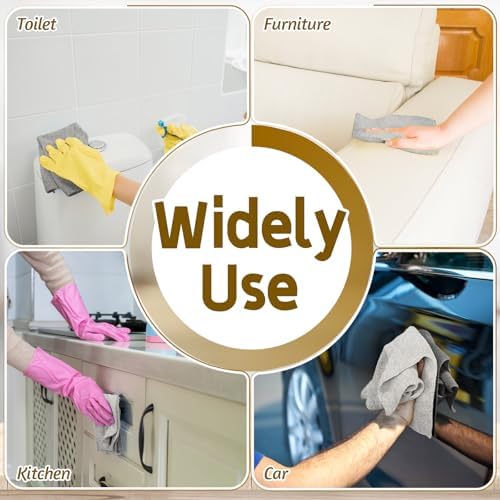 Rollo de 75 Paños de Microfibra OJYUDD, Toallas Reutilizables Desgarrables, Trapos Lavables Ultra Absorbentes para Casa, Auto, Vidrio, Garaje, Cocina - imagen 5