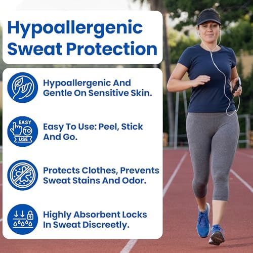Protectores desechables para sudor en axilas para hombres y mujeres – Almohadillas para combatir el sudor y recuperar tu confianza, diseñadas para - imagen 2