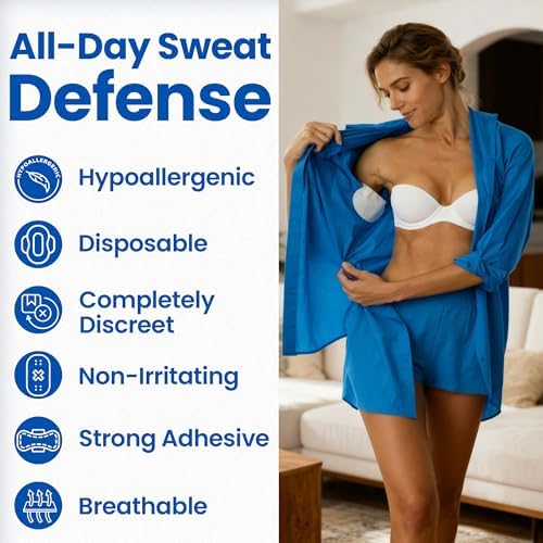 Protectores desechables para sudor en axilas para hombres y mujeres – Almohadillas para combatir el sudor y recuperar tu confianza, diseñadas para - imagen 4