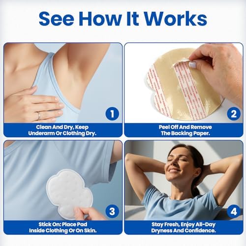 Protectores desechables para sudor en axilas para hombres y mujeres – Almohadillas para combatir el sudor y recuperar tu confianza, diseñadas para - imagen 5