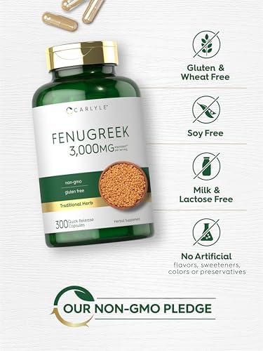 Cápsulas de Fenogreco Carlyle | 300 Unidades | Extracto de Semilla de Fenogreco | Suplemento Sin OGM y Sin Gluten - imagen 5