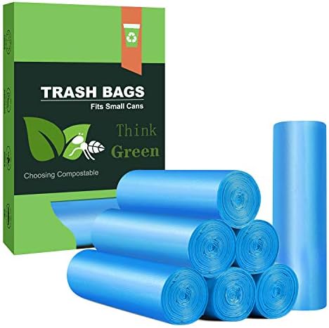 Bolsas de Basura Pequeñas AYOTEE 4-6 Galones, Biodegradables y Sin Fragancia, 100 Piezas, Azul, para Baño y Compostaje - imagen 1