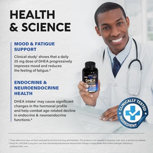 Suplemento DHEA 25mg Micronizado para Hombres y Mujeres - Apoyo a la Salud, Equilibrio Hormonal y Energía - 120 Cápsulas Veganas y NO GMO - imagen 5