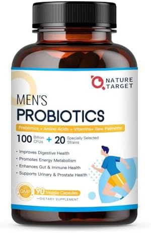 Probióticos para Hombres con Enzimas Digestivas y Prebióticos, 100 Mil Millones de CFUs, con Palma Enana y Arándano para la Salud Prostática y del - imagen 1