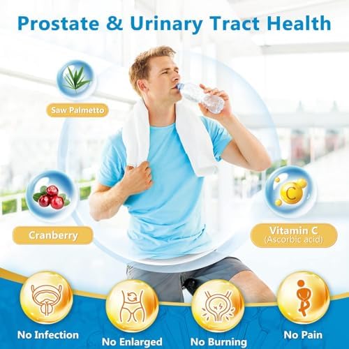 Probióticos para Hombres con Enzimas Digestivas y Prebióticos, 100 Mil Millones de CFUs, con Palma Enana y Arándano para la Salud Prostática y del - imagen 3