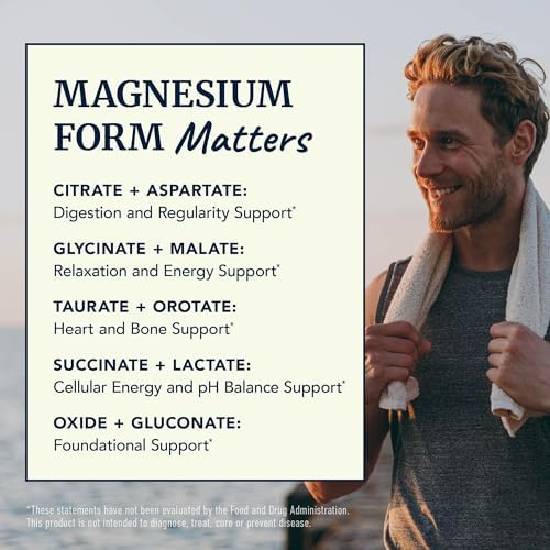 Suplemento Complejo de Magnesio 10 en 1 500MG | Citrato de Magnesio, Mag Glicinato, Malato y Más | Alta Absorción con Vitamina B6 | Soporte para - imagen 5