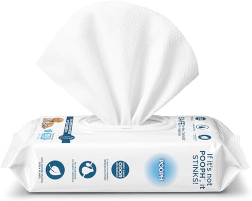 Toallitas POOPH® Pure™ – Paquete de 100 – Eliminación de olores rápida y suave – Sin fragancias ni químicos agresivos – Limpia patas, trasero, - imagen 1
