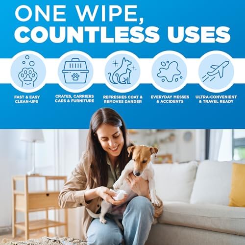 Toallitas POOPH® Pure™ – Paquete de 100 – Eliminación de olores rápida y suave – Sin fragancias ni químicos agresivos – Limpia patas, trasero, - imagen 3