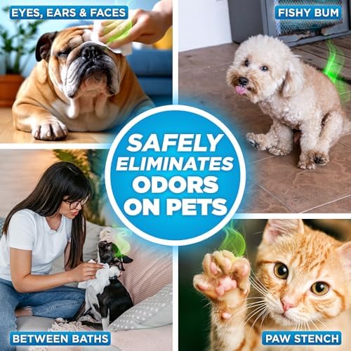 Toallitas POOPH® Pure™ – Paquete de 100 – Eliminación de olores rápida y suave – Sin fragancias ni químicos agresivos – Limpia patas, trasero, - imagen 4