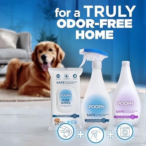 Toallitas POOPH® Pure™ – Paquete de 100 – Eliminación de olores rápida y suave – Sin fragancias ni químicos agresivos – Limpia patas, trasero, - imagen 6