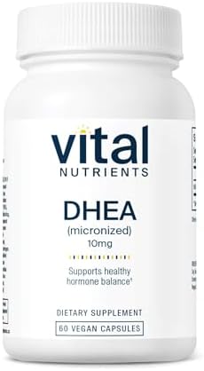 Vital Nutrients DHEA 10mg - Suplemento Vegano Micronizado para Hombres y Mujeres - Apoya el Equilibrio Hormonal y Metabolismo Saludable - 60 Cápsulas - imagen 1