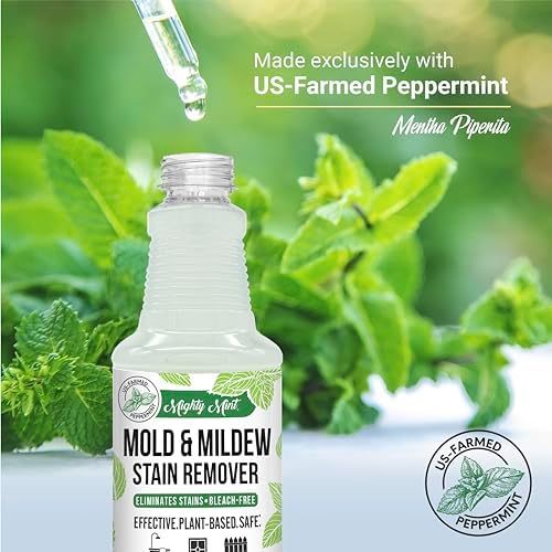 Spray Quitamanchas de Moho y Hongos Mighty Mint, Limpieza Rápida para Baño, Cocina, Agua Dura, Exterior, Aroma Natural a Menta, 16oz - imagen 5