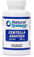 Centella Asiática 500 mg 60 Cápsulas de Natural Systems - Hierba Gotu Kola Hidratante para la Piel - Extracto Beneficioso para Calmar la Mente y el - imagen 1