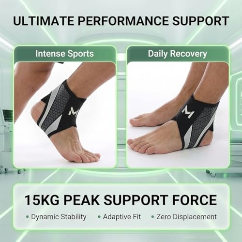 Faja de Tobillo Ajustable 2 Piezas para Hombre y Mujer, Estabilizador Figura-8 con Correas para Baloncesto, Voleibol y Correr, Alivio de Esguince y - imagen 6