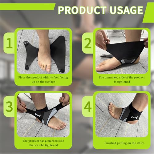 Faja de Tobillo Ajustable 2 Piezas para Hombre y Mujer, Estabilizador Figura-8 con Correas para Baloncesto, Voleibol y Correr, Alivio de Esguince y - imagen 8