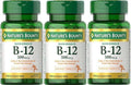 Tabletas de B-12 de Nature's Bounty, 500 mcg, 300 tabletas (3 frascos de 100 tabletas) - imagen 1