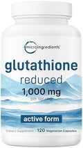 Micro Ingredients Glutatión 1,000mg, 120 Cápsulas Veganas | Suplemento Antioxidante Extra Fuerte para Salud Hepática e Inmunidad | Sin OGM, Sin - imagen 1