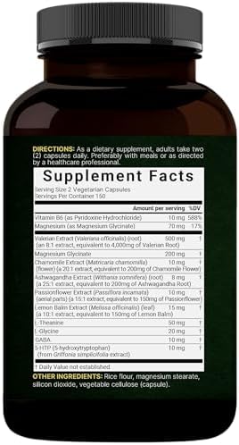 NatureBell Raíz de Valeriana para Dormir, 300 Cápsulas Vegetales con Magnesio, Manzanilla, Pasiflora, Melisa, Ashwagandha y Más – Suplemento para - imagen 7