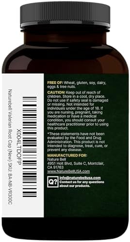 NatureBell Raíz de Valeriana para Dormir, 300 Cápsulas Vegetales con Magnesio, Manzanilla, Pasiflora, Melisa, Ashwagandha y Más – Suplemento para - imagen 8