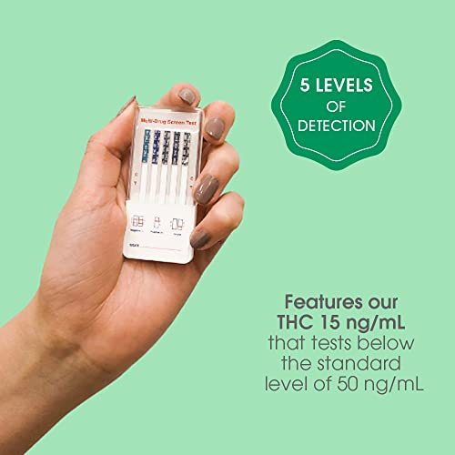 UTEST-O-Meter Prueba de Drogas en Casa de 5 Niveles THC | Kit de Prueba de Orina de Marihuana | Tiras de Prueba Sensibles con Resultados Instantáneos - imagen 2