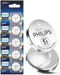 Batería de Botón de Litio Philips CR2450 3V, Paquete de 5, Vida Útil de 10 Años, a Prueba de Fugas, Empaque Resistente a Niños, Compatible con Llave - imagen 1
